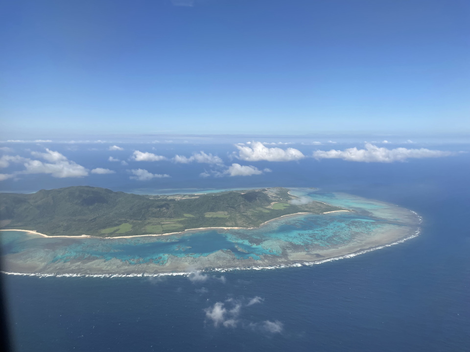 飛行機から見る石垣島の絶景
